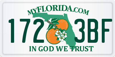 FL license plate 1723BF