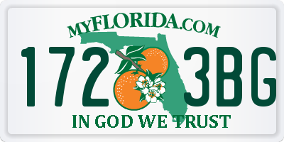 FL license plate 1723BG