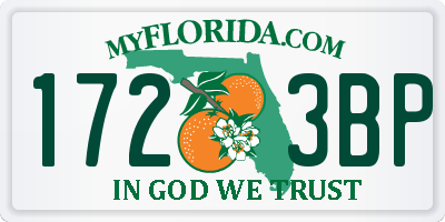FL license plate 1723BP