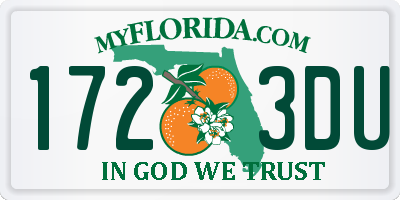 FL license plate 1723DU