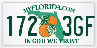 FL license plate 1723GF