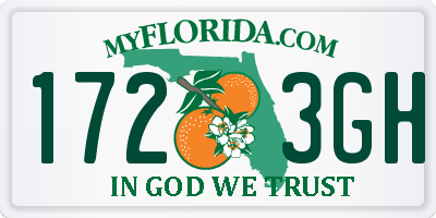 FL license plate 1723GH