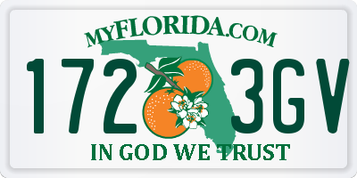 FL license plate 1723GV