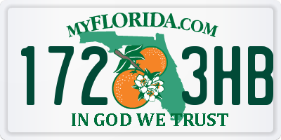 FL license plate 1723HB