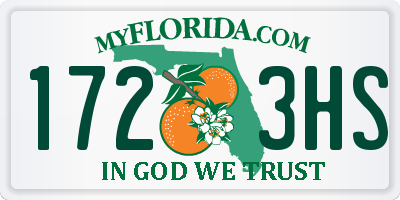 FL license plate 1723HS
