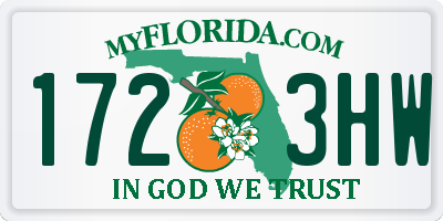 FL license plate 1723HW