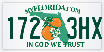 FL license plate 1723HX