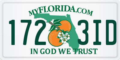FL license plate 1723ID