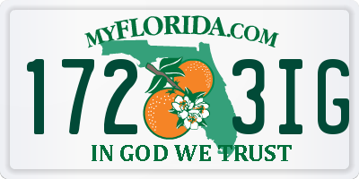 FL license plate 1723IG