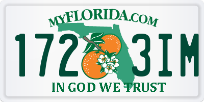 FL license plate 1723IM