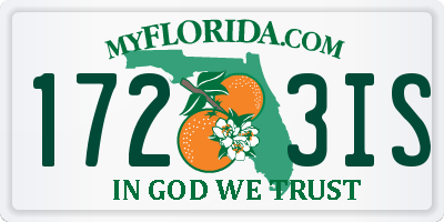 FL license plate 1723IS