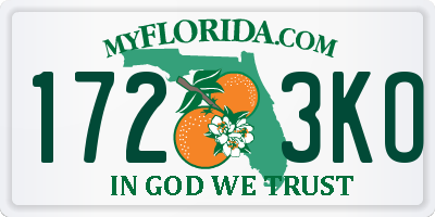 FL license plate 1723KO