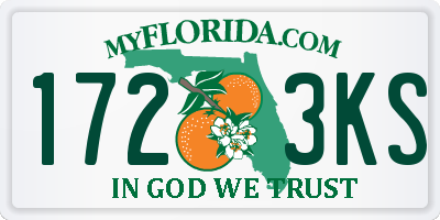 FL license plate 1723KS