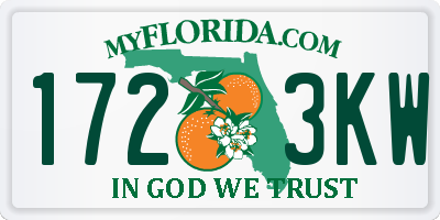FL license plate 1723KW
