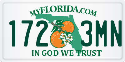 FL license plate 1723MN