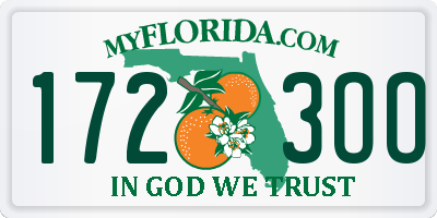FL license plate 1723OO