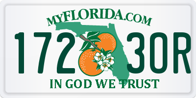 FL license plate 1723OR