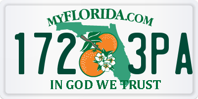 FL license plate 1723PA