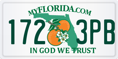 FL license plate 1723PB