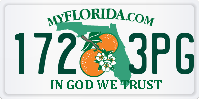 FL license plate 1723PG