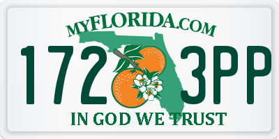 FL license plate 1723PP