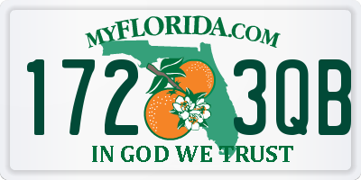 FL license plate 1723QB