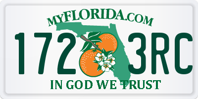FL license plate 1723RC