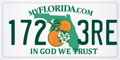 FL license plate 1723RE