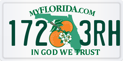 FL license plate 1723RH