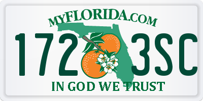 FL license plate 1723SC
