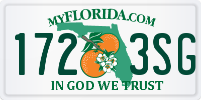 FL license plate 1723SG