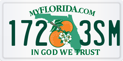FL license plate 1723SM