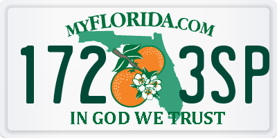 FL license plate 1723SP