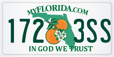 FL license plate 1723SS