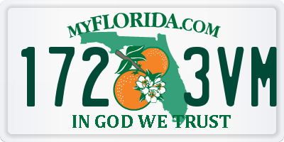 FL license plate 1723VM