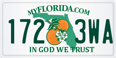 FL license plate 1723WA
