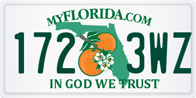 FL license plate 1723WZ