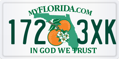 FL license plate 1723XK