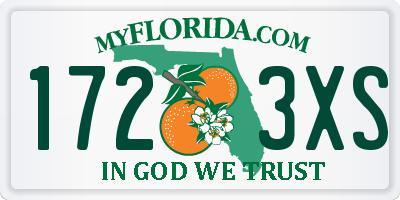 FL license plate 1723XS