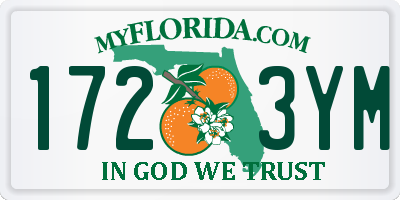 FL license plate 1723YM