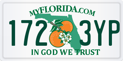 FL license plate 1723YP