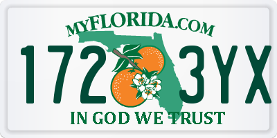 FL license plate 1723YX