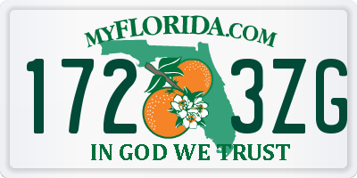 FL license plate 1723ZG