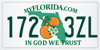 FL license plate 1723ZL