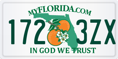 FL license plate 1723ZX