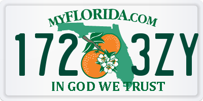 FL license plate 1723ZY