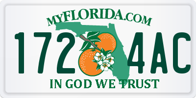 FL license plate 1724AC
