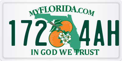 FL license plate 1724AH