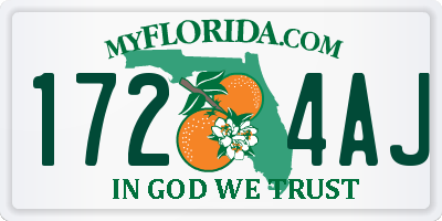 FL license plate 1724AJ