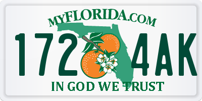 FL license plate 1724AK